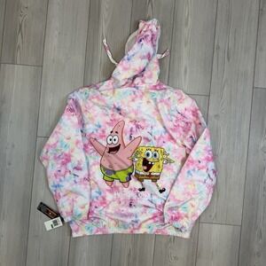 NWT Members Only Nickelodeon Tie Dye Sponge Bob Patrick Windbreaker Jacket Sz L